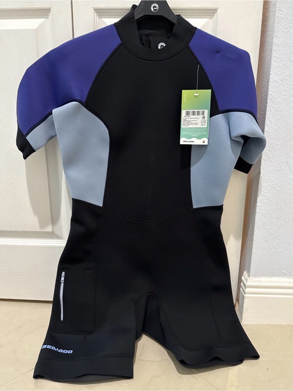 Seadoo women 3mm Shorty Wetsuit - Black, Purple, Light Gray size L net